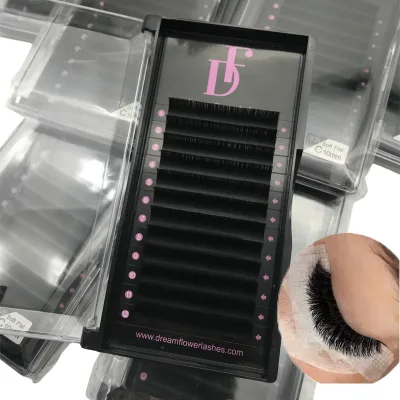 Extremely Soft Synthetic Hair Natural Long Eyelash Volume Lashes 7mm Easy Fans Handmade Individual Eye Lashes Extension
