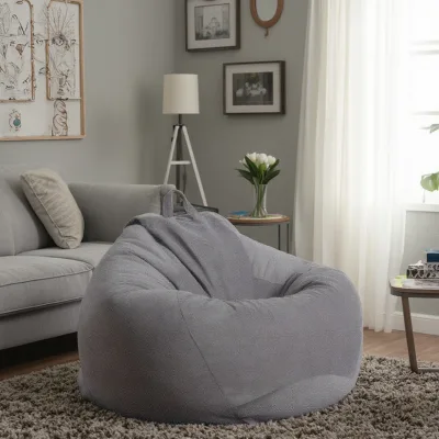 Modern Simple Single Sofa Bean Bag Chair for Bedroom Small Apartment Tatami Design Corduroy Foam Manufacturer Wholesale