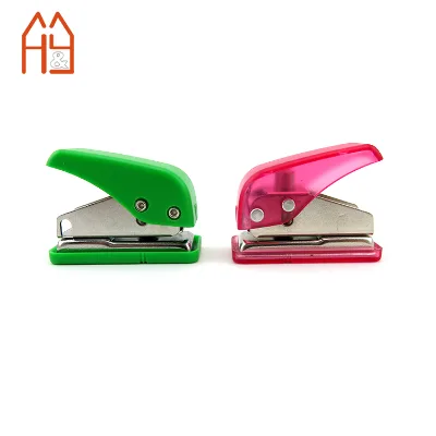Plastic Single Hole Mini Hole Puncher for School and Office