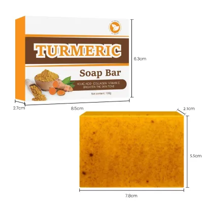 Turmeric Lemon Soap Curcumin Ginger Handmade Bath Soap Facial Soap