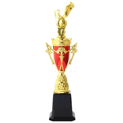 Factory Wholesale Football Championship Plastic Trophies Custom Gold Large Soccer Cup Trophy