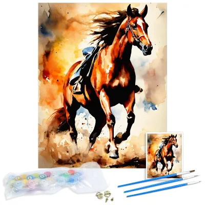 Dropshipping High Quality 100% Handmade Animal Designs Abstract Horse Oil Painting on Canvas for Home Decoration