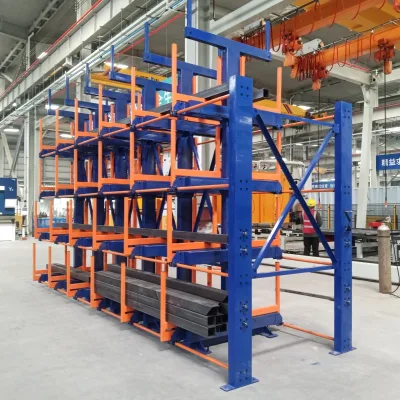 Factory Warehouse Single and Double Sided Shelf Customization Cantilever Heavy Duty Long Materials Rack