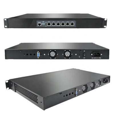 1U 19 Inch Rack Mount Server 6 Lan VPN Firewall Appliance Core I7 1165G7 1115G4 RJ45 COM VGA HD Optional Industrial Computer PC