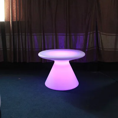 Led Illuminated Plastic Tables and Chairs Rechargeable Rgb Color Changing Luminous Furniture Waterproof Glow Bar Desk Set
