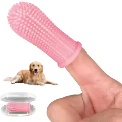 Silicone Finger Protect Gums 360 Degrees Surround Brush Soft Dog Finger Brush Toothbrush for PET Pet Waste Disposal Cats