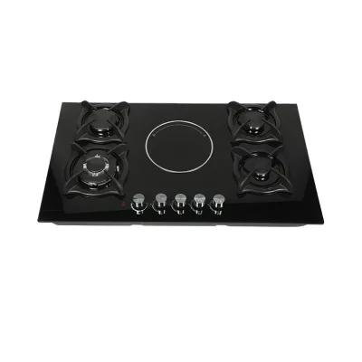 Hot Selling Built-in Tempered Glass Gas+Ceramic Hobs With 4 Burners+1 Ceramic Cooking Appliances for Efficient Cooking