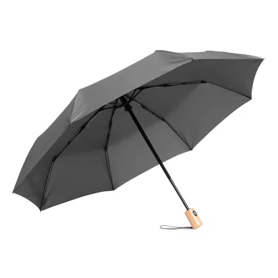 RPET Automatic3-Folding Umbrella for Adults Compact Travel Umbrella Bamboo Umbrella Customizable Logo