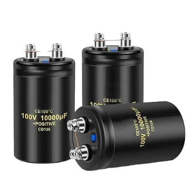 Electrolytic Capacitors CD136 Bolt Foot MFD Aluminum Screw Capacitor CD136 Screw Capacitors 3300UF 6800UF 1000UF 400V 450V