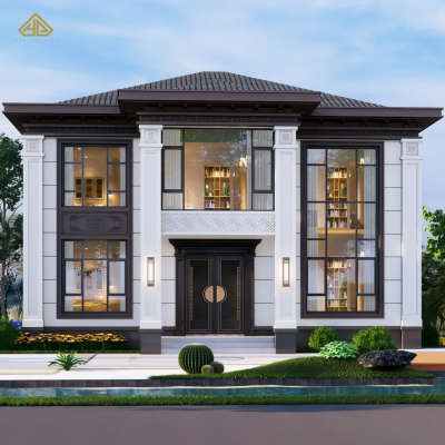 High-end Villa Custom Interior Design 3D Rendering CAD Drawings Environmentally Friendly Modern Classic Design Scheme