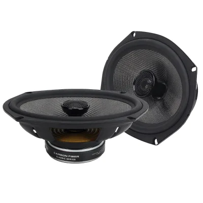6x9 Inch Car Speaker Oval Car Coaxial Speakers Woven Carbon Fiber Cone Silk Dome Ferrite Magnet 200W for Jeep