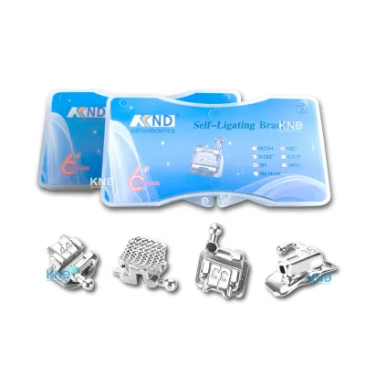 KND New Dental Product Ultra Mini 1.95MM Bondable Metal 0.018 Self-Ligating Brackets Ortho Braces 24Pcs/Pack