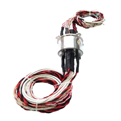 RF Slip Ring 55mm Solid Shaft Flange slip Ring Combination 1 Channel RF Radio Frequency slip Ring