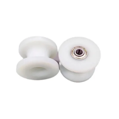 CNC Machining Nylon POM HDPE Guide Roller Wheels Plastic Wheels for Toys Plastic Pulley Wheels with Belt