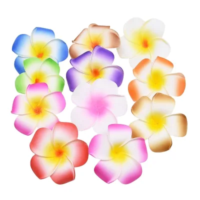 Hawaiian Plumeria Foam Flower Hair Pin Artificial Head Flower Hair Clip for Hair Decoration for Wedding Party Gift
