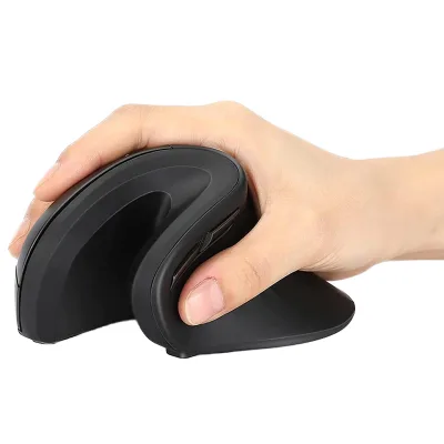AMZ Hot Sale 2.4G 1600DPI Optical Mouse 6 Button Vertical Ergonomic Design Comfortable Mute Silent Click Rechargeable Right Hand