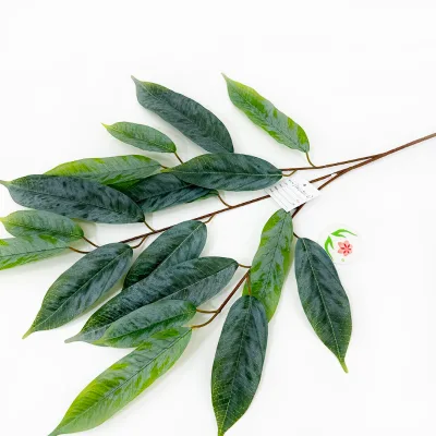 Hot Selling Artificial Willow Elm Leaves, Real Touch Leaves Indoor Decoration Leaves