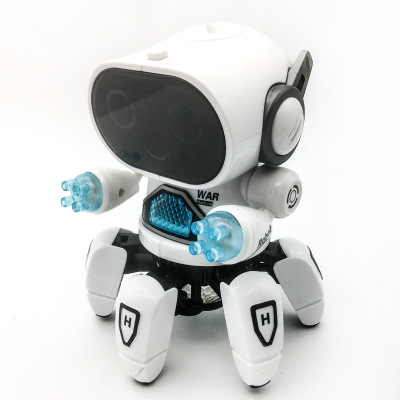 Global Funhood Remote Control Robot Intelligent Interactive Dancing Toy Robots Music and Light for Children Birthday Gifts