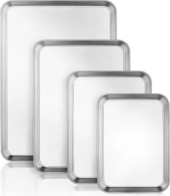Stainless Steel Rectangular Kitchen Baking Tray Pan