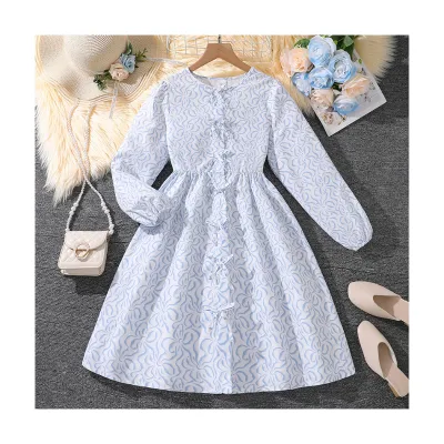 Autumn Children's Clothing New Europe and the United States Long-sleeved Printed Princess Dress Girl Dress