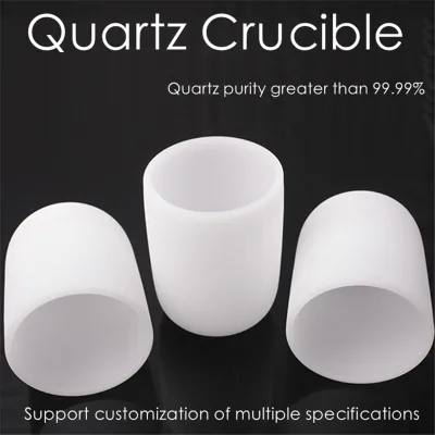 Jinfang Optical Grade Clear Transparent Fused Quartz Glass Crucible Seamless Cylindrical Form Chemical Resistant Vessel