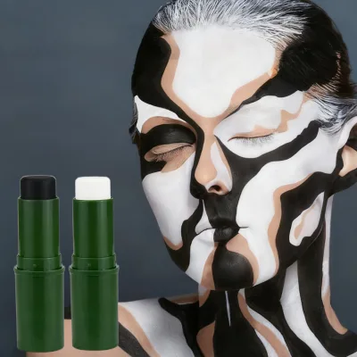 GP Cosmetic Grade Oil Based Washable Twist Face Body Paint Stick Black White Body Painting Pen Stick for Halloween SFX Makeup