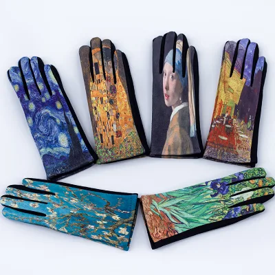 Wholesale Women Fashion Printing Warm Gloves Touchscreen Winter Gloves