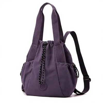 Japanese Style Multi-function Nylon Bucket Type Single-shoulder Tote Bag Handbag Lightweight Large-capacity Backpack Women's