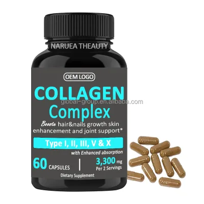 Private Label Collagen Marin Capsule Skin Whitening Supplement Collagen Complex Capsules
