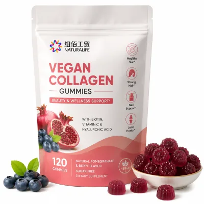 Top Quality Vegan Collagen Gummy with Natural Fruit Pectin for Hair Strength and Skin Radiance Support