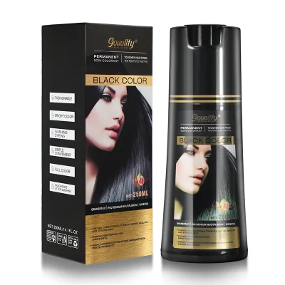 Organic Herbal Non Allergic Grey White Fast Hair Colored Cream Darkening Shampoo