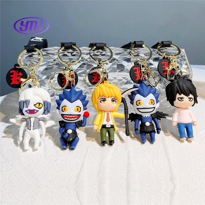 Death Note Keychain Anime Figure Minimalist Car Accessory Viral Backpack Charm Cute Gift Novelty