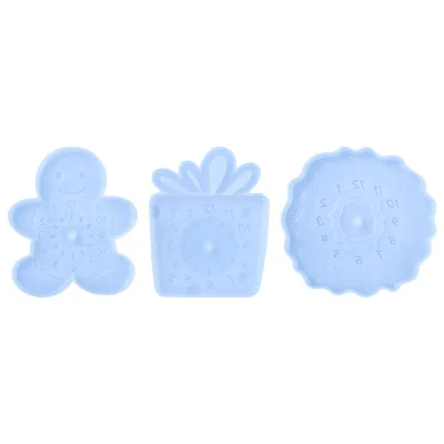 Diy Creative Christmas Clock Silicone Mold Wall Clock Decoration Home Decoration Drip Glue Mold