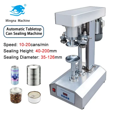 Electric Can Capping Machine Small Tabletop Automatic Sealer for Round Tin Aluminum Cans