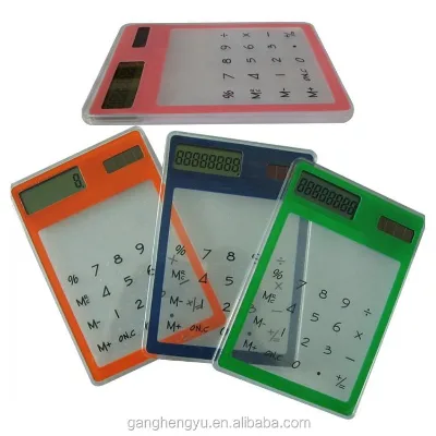 8 Digit Touch Screen Solar Pocket Calculator