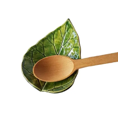 Vegetable Unique Design Ceramic Acorn Spoon Rest for Kitchen