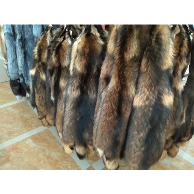 Raccoon Skin Factory Wholesale Pie Overcoat Fur Collar Domestic Raccoon Hair Whole Fur Fur Collar Coat Liner