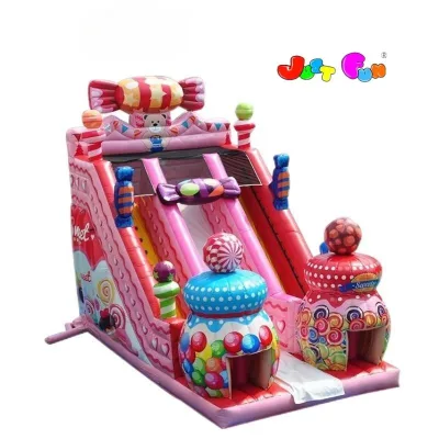 Attractive Candy Inflatable Slide Sweetened Inflatable Sugary Slides PVC Inflatable Bouncy Dry Slide for Kids