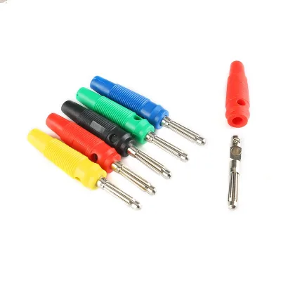 32A High Current Screw Type 4mm Banana Plugs Male Stackable Connector Speaker Cable Adapter 4mm High Current Banana Plugs