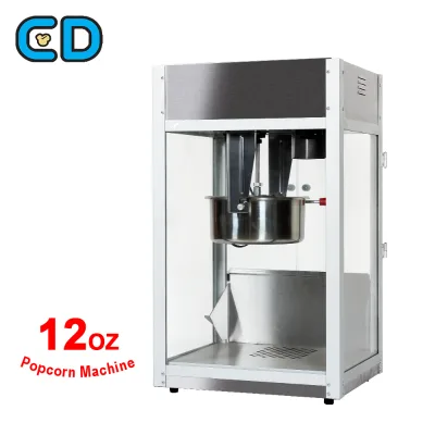 Hot Oil Popped Electrical Big Kettle Popcorn Popper Maker Portable Automatic Stainless Steel Popcorn Popper 12 Oz
