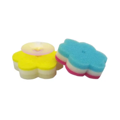 Non-scratch Microfiber Reusable Kitchen Scouring Pad Sponge Along