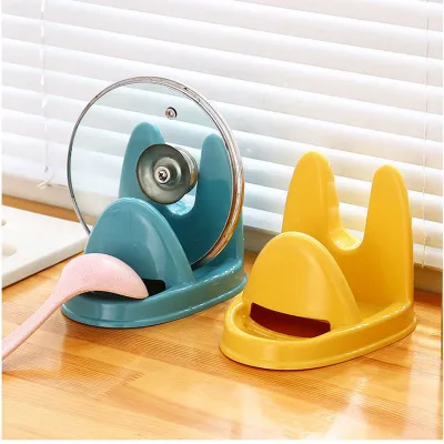 Kitchen Accessories Kitchen Spoon Holder Plastic Pot Lid Holder Multifunctional Kitchen Storage Container for Dish and Bowl