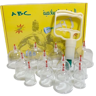 Best Quality Cheap Plastic ABC Hand Vacuum Cupping Set 12 Cups