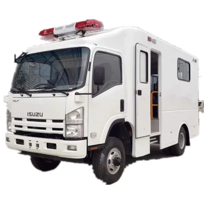 Japan Brand Isuzuu 4X4 off Road Transit Delivery Ambulance with GPS Monitoring Hospital Emergency Medical Transit Ambulance