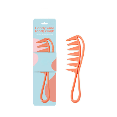 Wide Tooth Comb Custom Logo Hair Brush Curling Shark Combs for Salon Hairdressing Tool