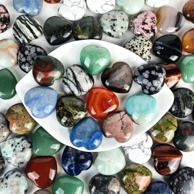 Hot Selling High Quality Spiritual Healing Products Crystal Crafts Small Heart for Feng Shui