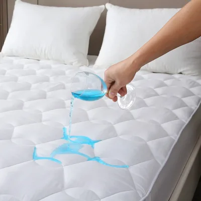 Waterproof Quilted Fleece Mattress Pad for Hotel Thick Anti Mite Composite Mattress Protector