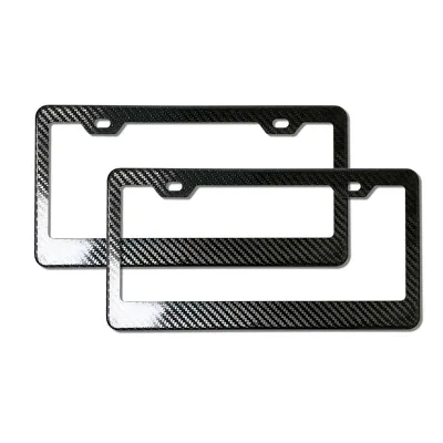 Luxury Custom logo 2 Holes Matt or Glossy 100% License Plate Frame Cover