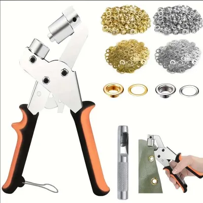 Eyelet Pliers Button Installation Tool Punching Metal Lanyard Eyelets Plier Set Leather Press Stud Punch