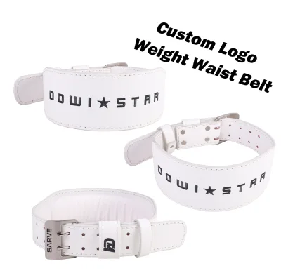 Custom Logo Weightlifting Powerlifting Belt Lumbar Back Support Belt Strength Power Lifting Training Gym Belt for Men Women